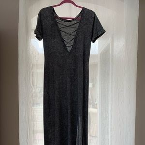 Maxi Dress with Criss Cross Back detail